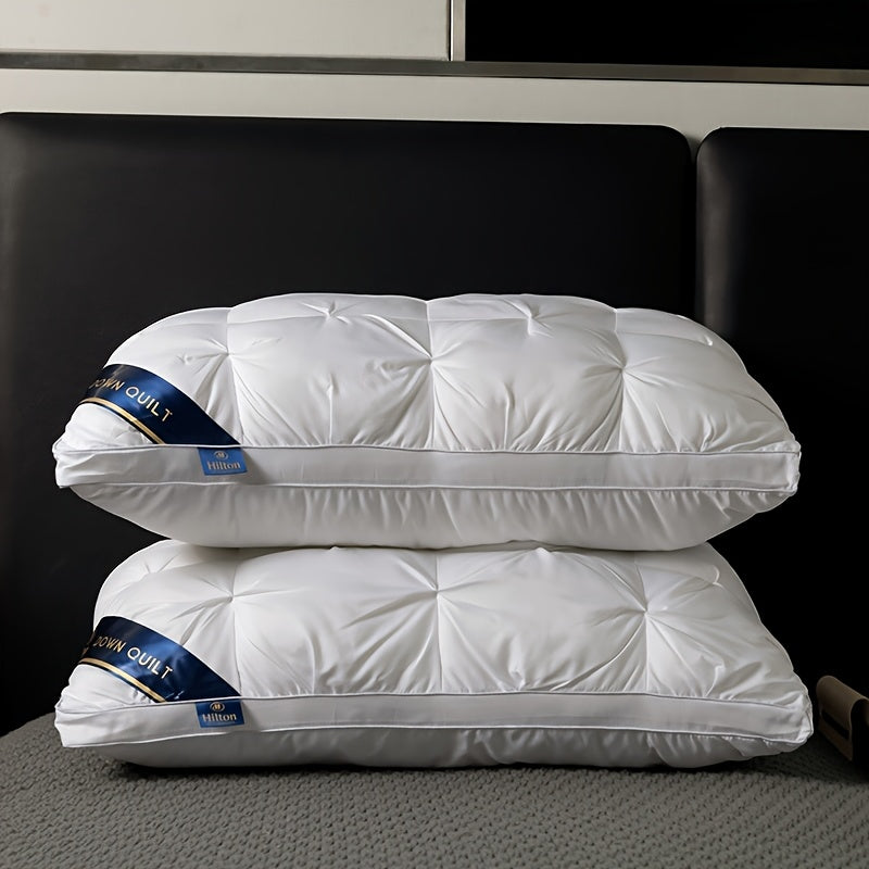 Two pieces of incredibly soft and plush pillow inserts that are machine washable. Specifically designed for side sleepers, these inserts are non-deformable and made with a breathable and skin-friendly fabric that is ideal for all seasons.