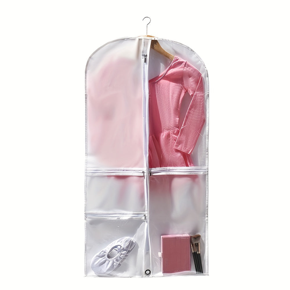 Large garment bag designed for suits, dresses, and dancewear with ample storage space - perfect for travel and business trips, offering hanging storage and protection from dust.