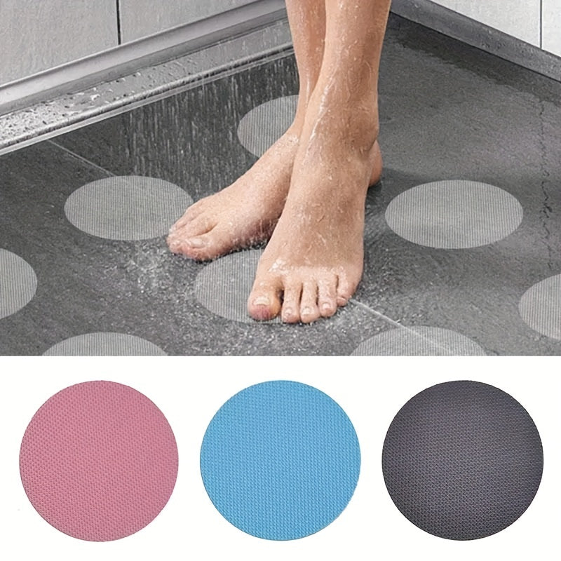 Set of 6 or 12 Round Anti-Slip Shower Tread Stickers, Non-Slip Bathtub Decals for Safety in Bath Tubs