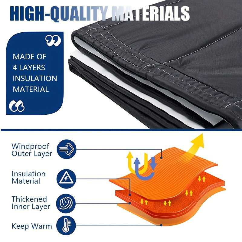 Fireplace Insulation Blanket made with Dual-Layer Oxford Cloth - Traps Warm Air Inside and Keeps Cold Air Out, Simple Installation for Improved Winter Heating Efficiency and Cozy Atmosphere - Essential for Winter Season.