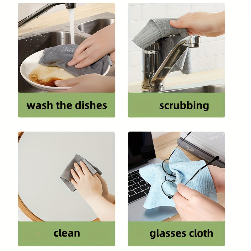 Non-shedding, oil-free scrubbing cloth that is designed for convenience and usability. This pull-out disposable lazy cloth is made from thickened super fine fiber, perfect for use in the kitchen as a dishcloth.