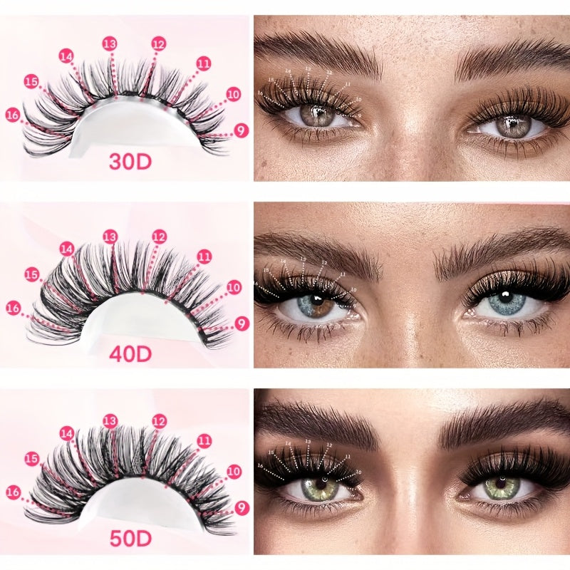 200pcs of natural look individual eyelashes in wispy cluster style, 8-16mm length, available in 30, 40, or 80D curl. Beginner-friendly and reusable for DIY fluffy extensions.