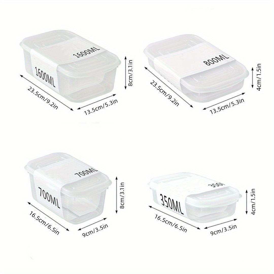 Essential kitchen organization: Multi-size plastic food storage container with soft lid, microwave and freezer safe. Ideal for storing meat, fruits, and vegetables.