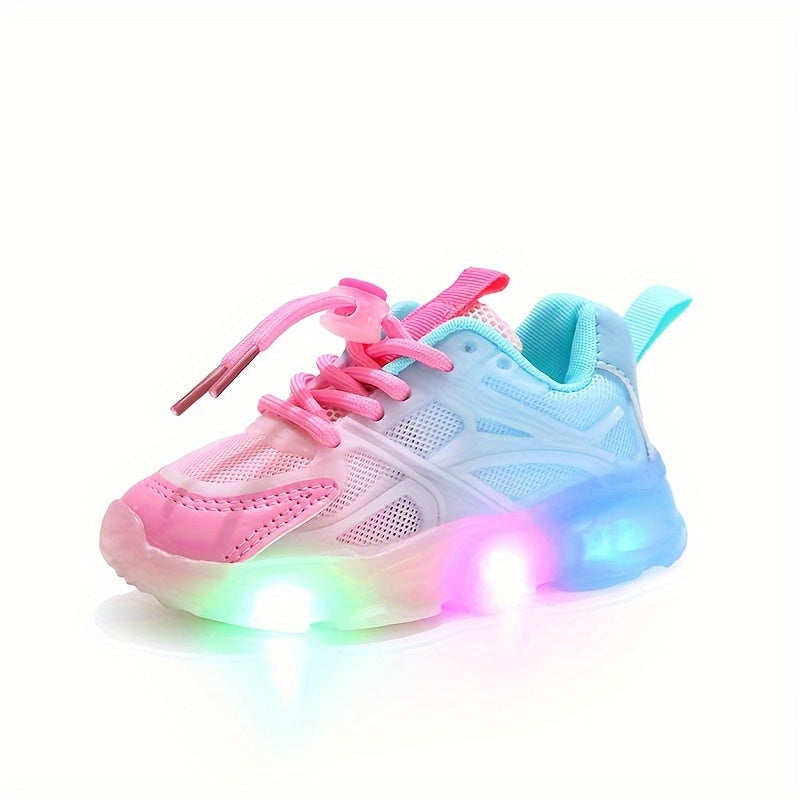 MGO Kids 2023 Summer Racing Flats with LED lights and glitter embellishments. Suitable for ages 14 and under.