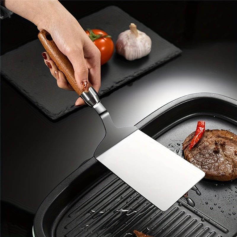 Stainless Steel Kitchen Spatula for Flipping Pancakes, Pizza, Steak, and More - Wide Blade for Easy Flipping and Grilling