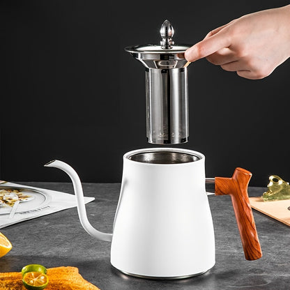 The HausRoland Stainless Steel Teapot is induction compatible, making it perfect for brewing blooming and loose leaf tea. It is ideal for use in the home, office, and restaurant. Shop the HausRoland teapot today!