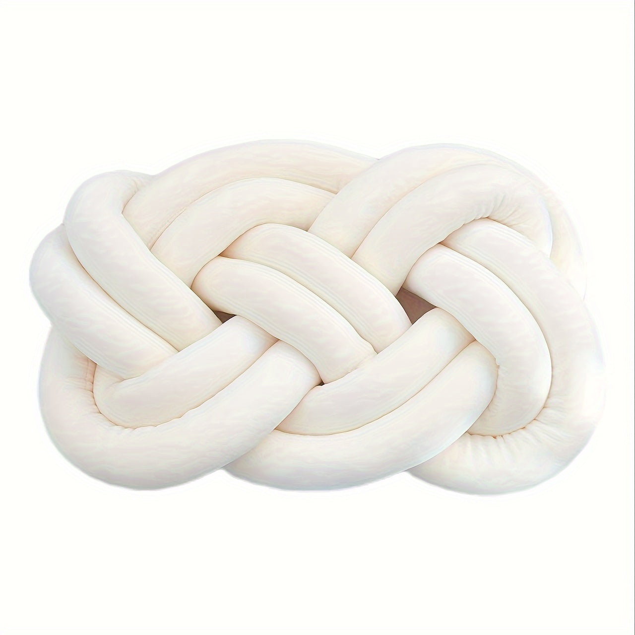 Knotted throw pillow for home decor, suitable for bed or sofa.