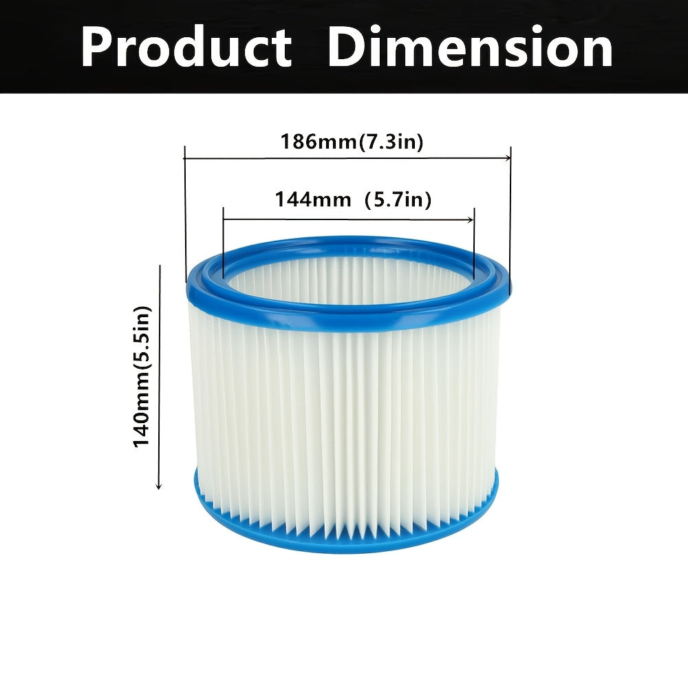 Replacement parts for the Festo SRM 45 LE-EC vacuum cleaner, including a high-quality rubber sealed 1-pack Festool compatible cartridge vacuum HEPA filter. The filter features pleated paper for enhanced filtration and a durable plastic frame.