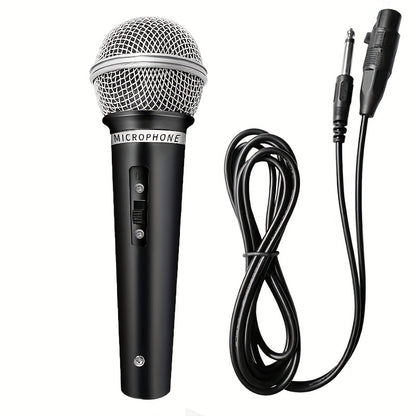 Multi-use dynamic microphone with 6.5mm jack by Rzosom, ideal for karaoke, speeches, live streaming, and more.