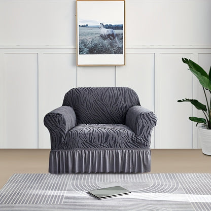 Sofa slipcover with skirt, non-slip dustproof cover for all seasons, ideal for protecting furniture in any room.