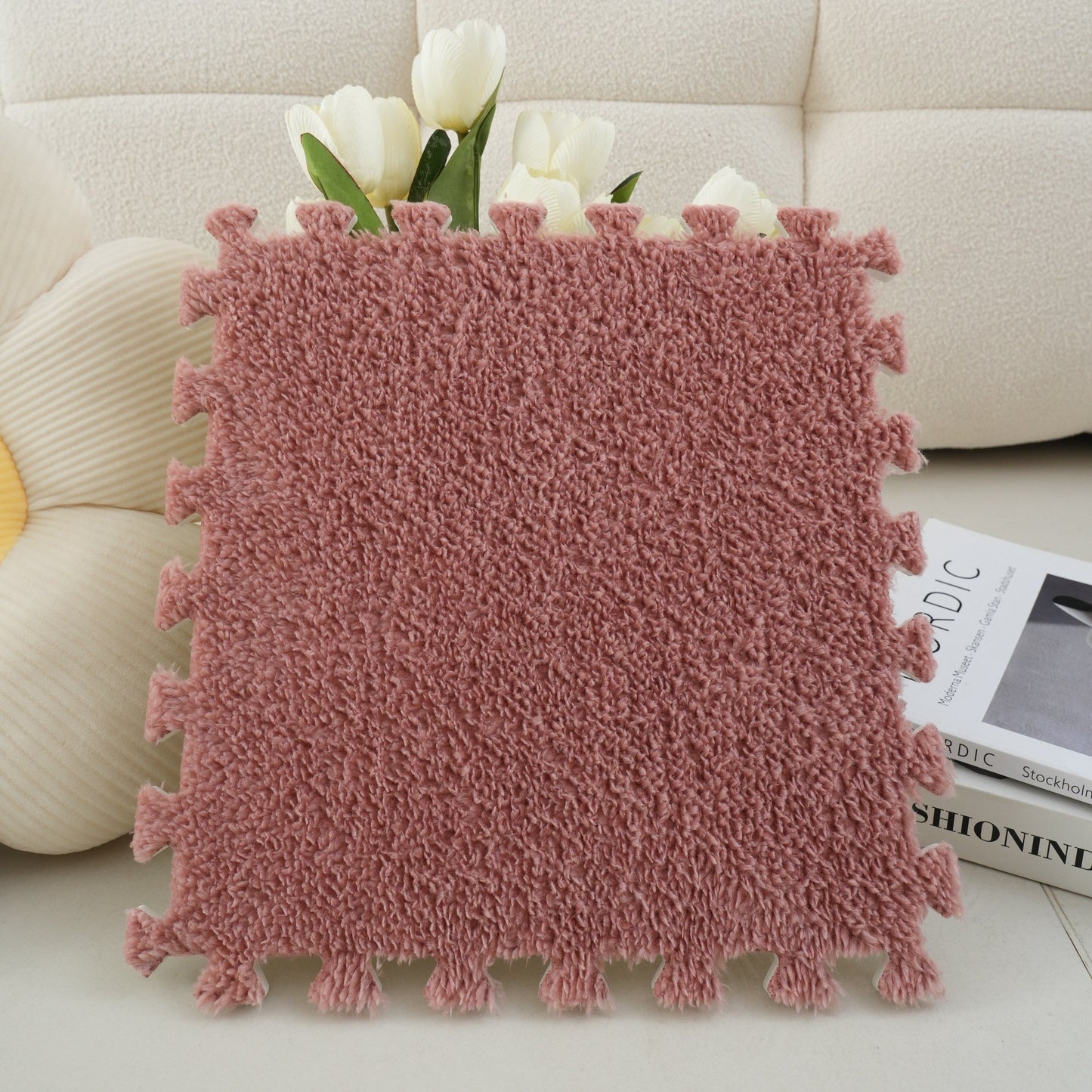 Spliced Carpet for Home Decor: Ideal for Bedrooms, Living Rooms, Balconies, and More! This Washable and Dirt Resistant Mat is Perfect for Large Areas, Entrances, Bay Windows, and Bedside Use.