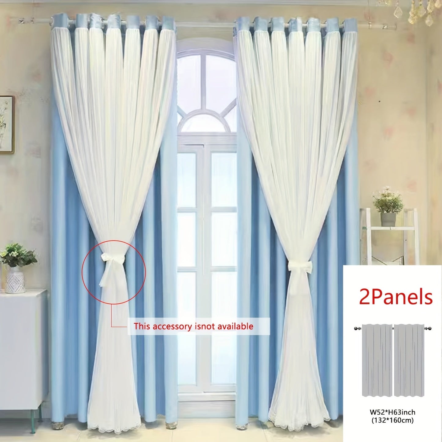 Single-panel Blackout Curtains made with One-layer Cloth and One-layer Yarn, featuring a Modern Simple Style. Ideal for use in Living Rooms, Bedrooms, Balconies, Floating Windows, providing Noise Reduction and adding a touch of Romance to your Home Decor.