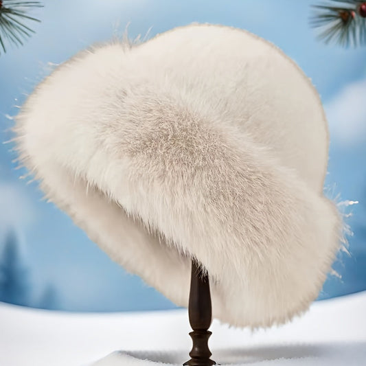 Warm and chic women's winter hat - Made with thick and fluffy faux fur for comfort and ear protection. Crafted with a lightweight and stretchable polyester blend for easy care. Machine washable to keep you cozy all winter long.