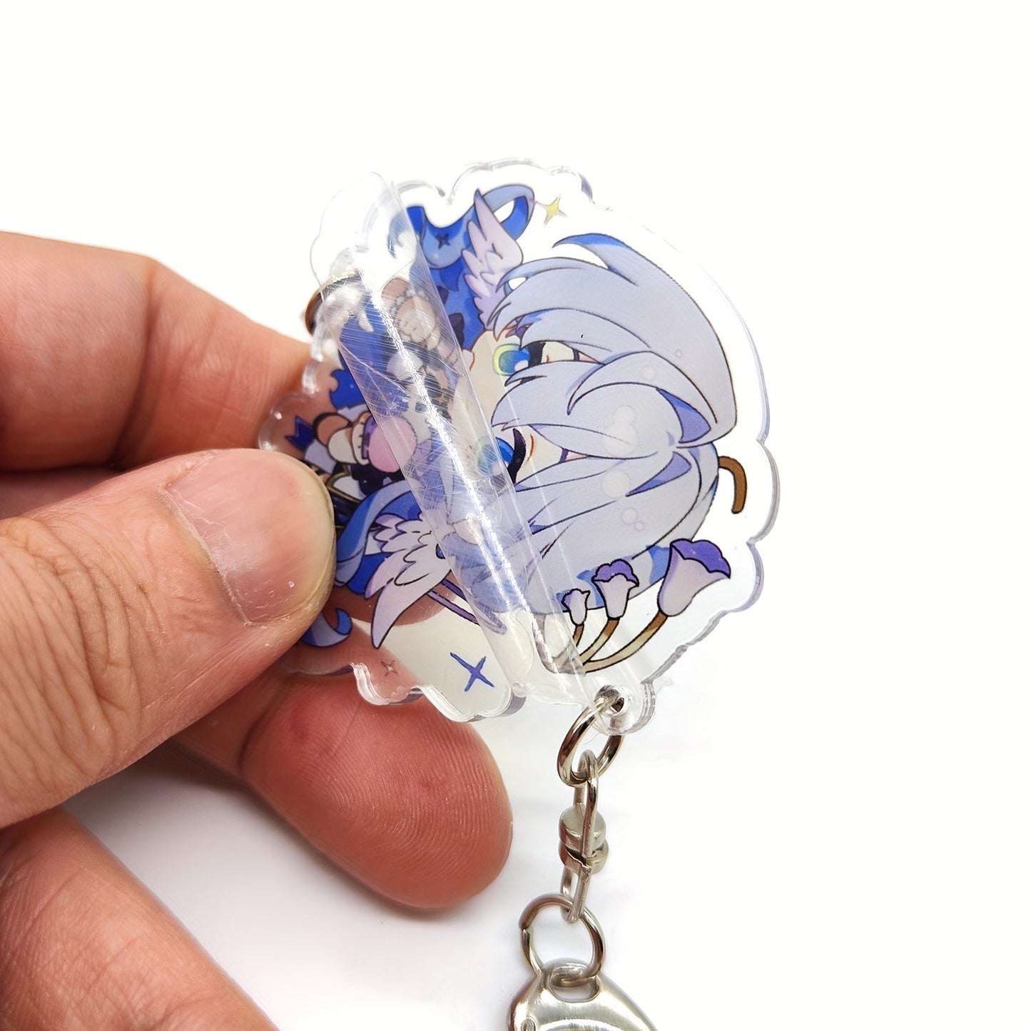 Set of 4 Anime Acrylic Keychains - Adorable Bag Charms, Stylish Women's Accessory