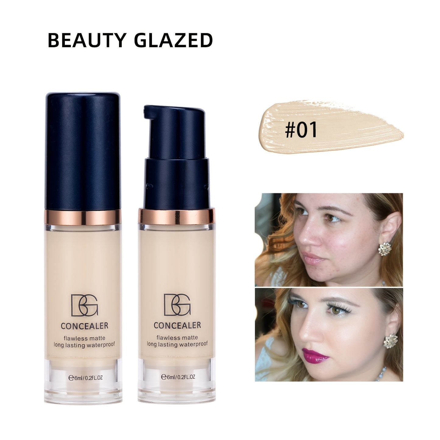 Concealer that moisturizes and covers dark circles and blemishes with long-lasting, waterproof formula. Suitable for all skin types.