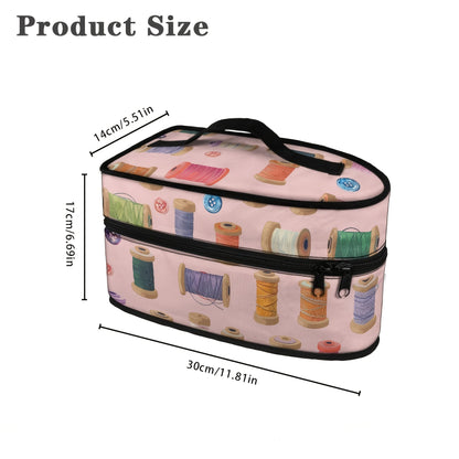 A convenient Portable Ironing Bag with a Stylish Textile Design, complete with a Top Handle and Double Zippers. Perfect for keeping your clothes dust-free during travel or storage.