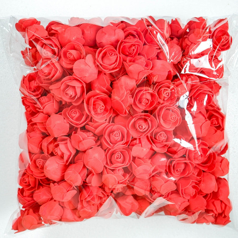 50 artificial foam rose flowers for weddings, home decor, scrapbooking, and Valentine's Day gifts - realistic and durable.