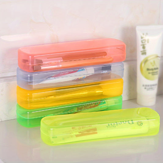 Versatile storage case for toothbrushes and toiletries, perfect for travel, outdoor use, and home organization.