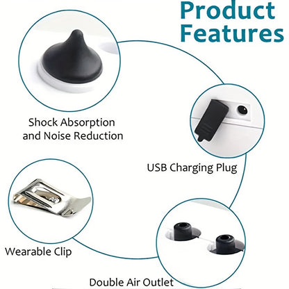 Portable, rechargeable fish tank air pump with USB charging, includes 1-2 meter tube and air tube aerolite.