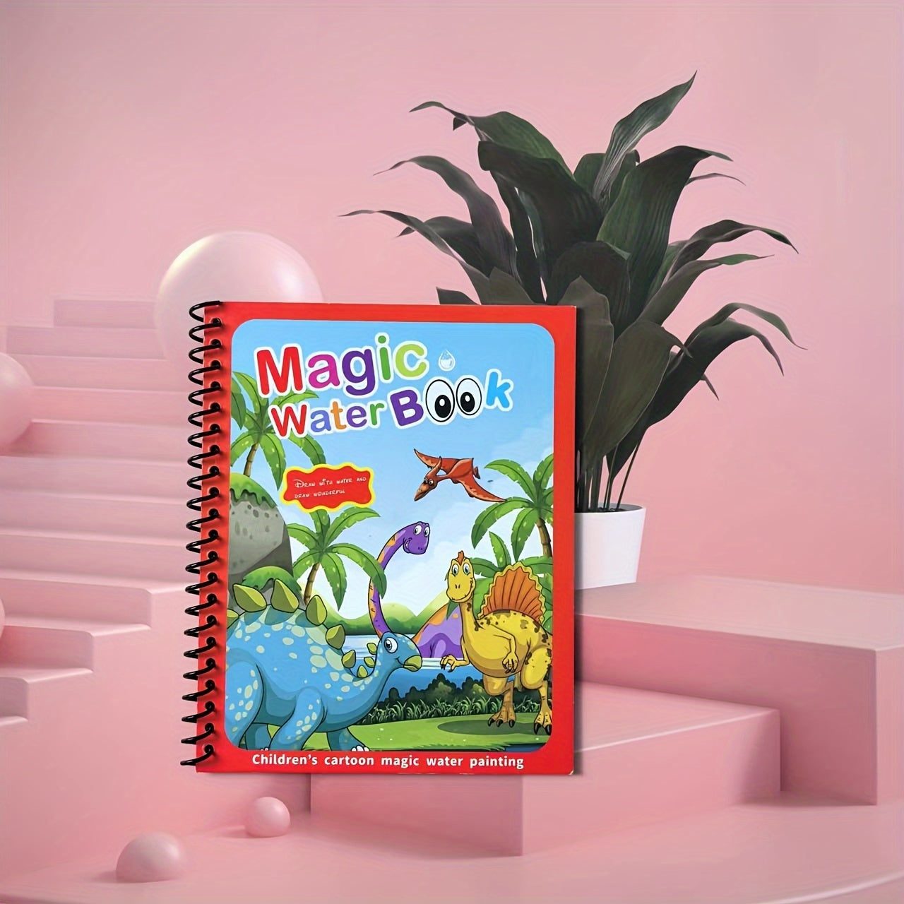 Magic Water Coloring Book for Ages 3+. Reusable Water Drawing Pad with Color Pen. Educational Painting Activity Book.