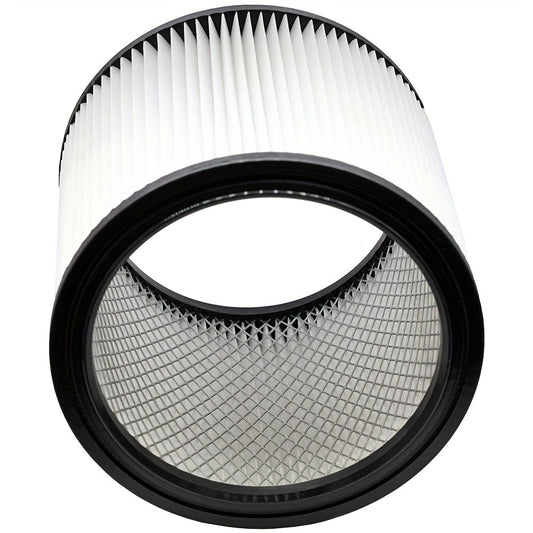 High-quality replacement cartridge filter designed for ShopVac 5-Gallon Wet/Dry Vacuum Cleaners - Works with Models 90304, 90350, 90333, and others