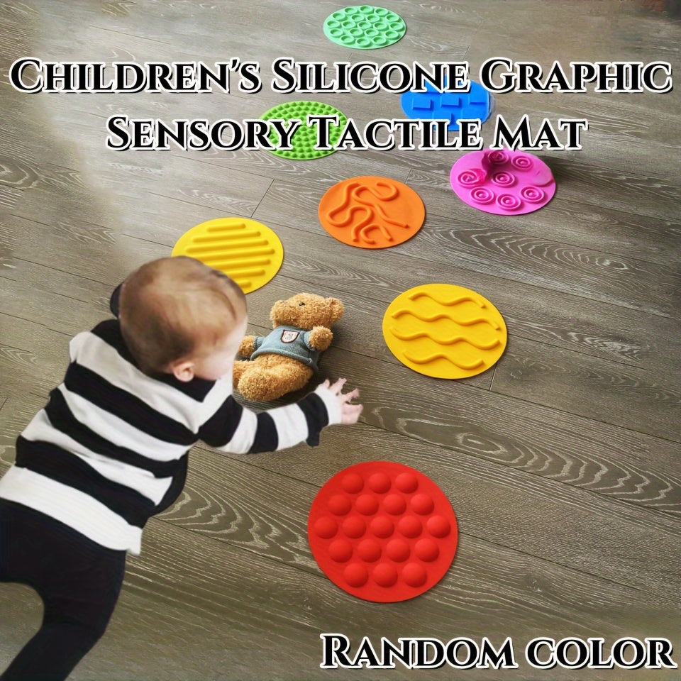 Silicone Sensory Play Mat for Children - Waterproof, Non-Toxic Floor Mat with Massage and Educational Features for Early Learning and Fun Crawling Activities