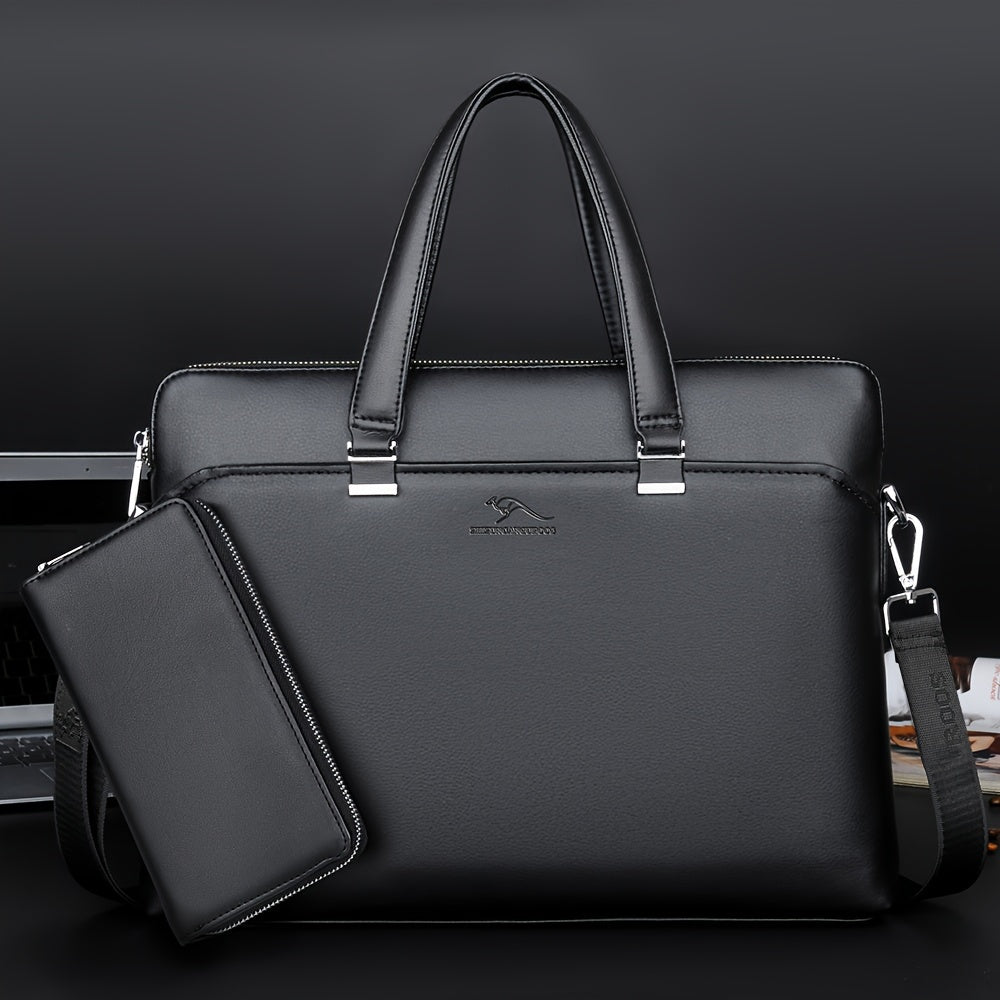 Men's handbag set including computer briefcase.