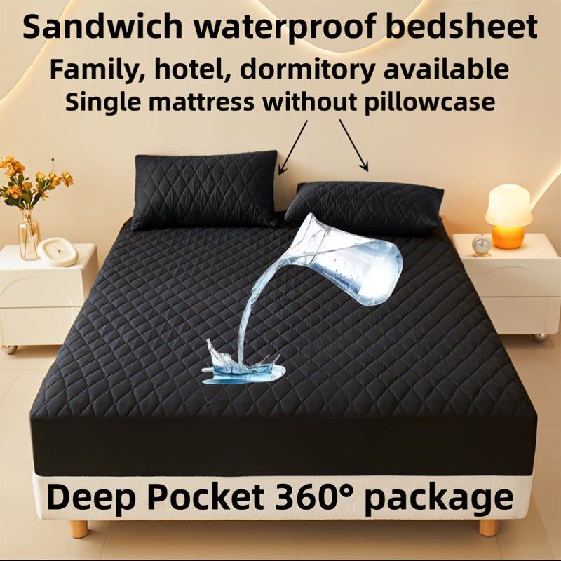 Waterproof interlayer mattress protector, stain and moisture-proof fitted sheet, urine resistant, breathable cover for mattress protection. Suitable for use in household bedrooms and hotels.