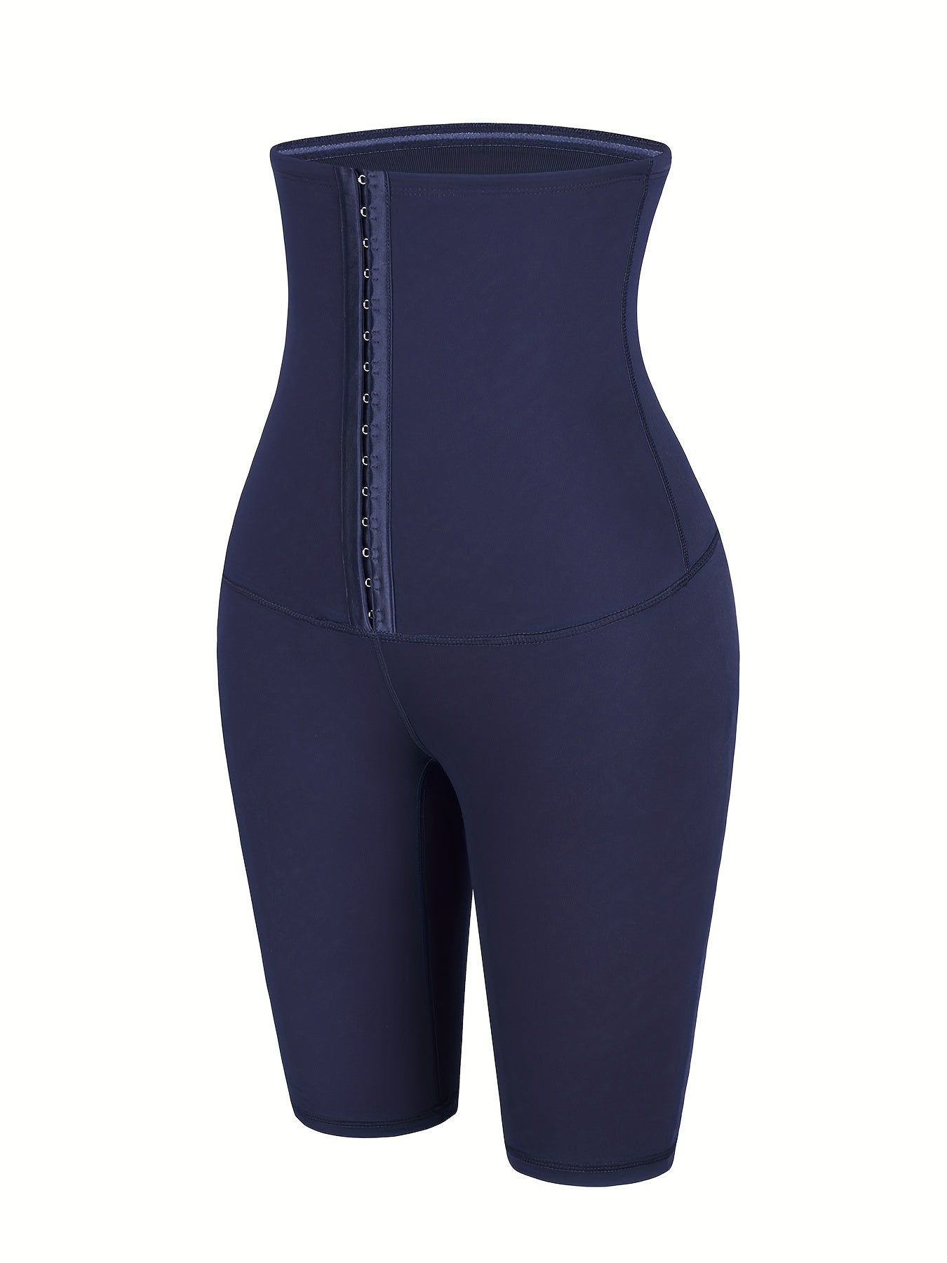 High-waist joggers for women with tummy control, made of nylon spandex. Ideal for outdoor running, in solid color knit fabric. Model MT200395.