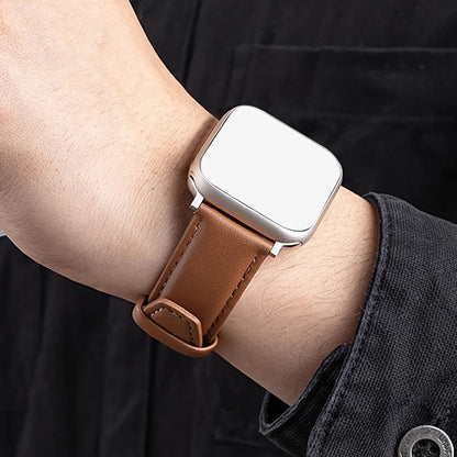 This preppy style calfskin leather watch band is the perfect replacement for your Apple Watch Series SE, 3, 4, 5, 6, 7, and 8. Available in sizes 38mm, 40mm, 41mm, 42mm, 44mm, 45mm, and 49mm, it features a stylish deployant clasp and is suitable for both