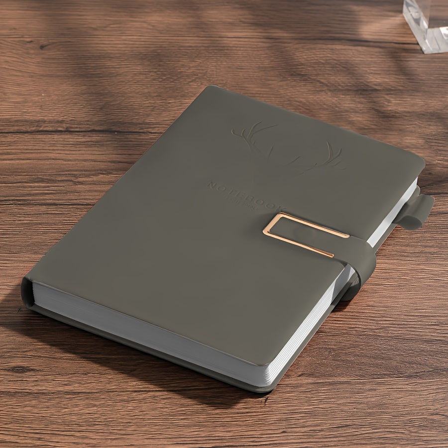 Vintage A5 faux leather notebook ideal for business meetings and college students.