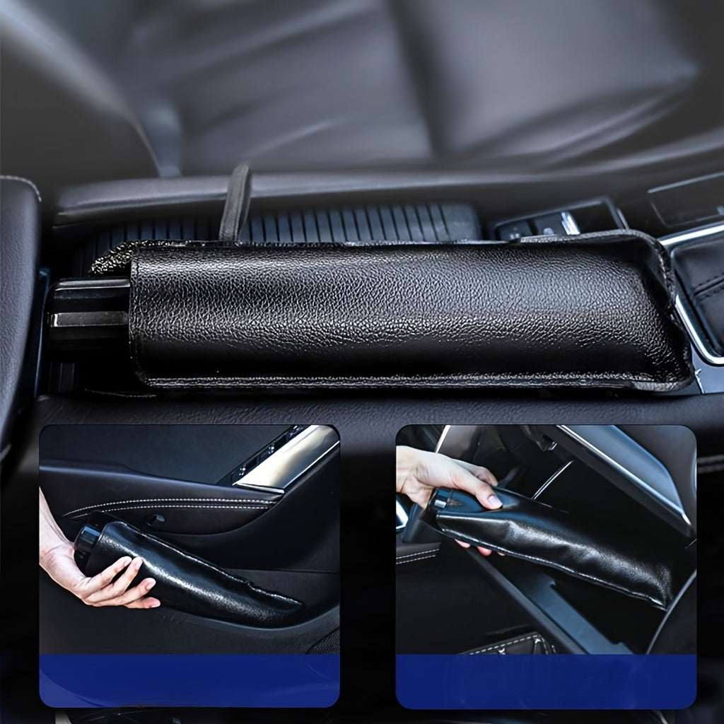 Foldable car sunshade umbrella provides UV protection and blocks heat for most vehicles, easy to use and store.