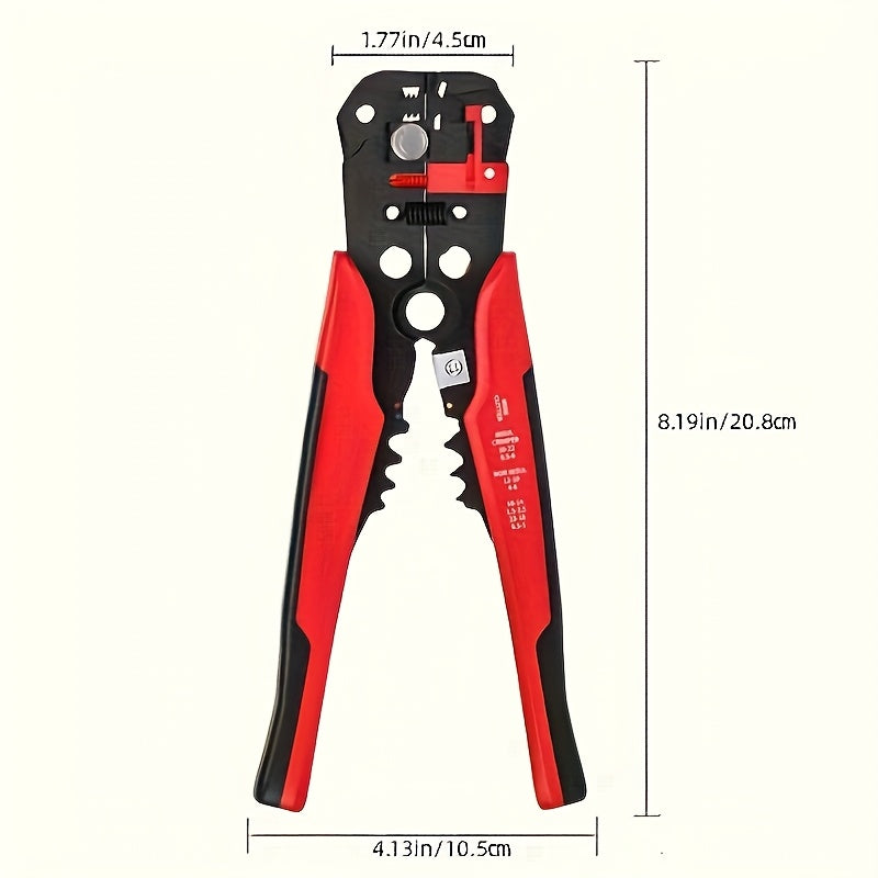 1pc Automatic Wire Stripper: Versatile tool for electrical wire stripping, cutting, and crimping.