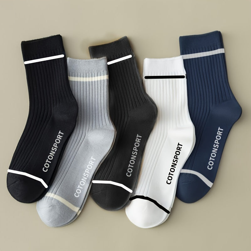 5 pairs of men's solid color compression anklet socks for sports and casual wear. Breathable, moisture-wicking, and anti-odor.