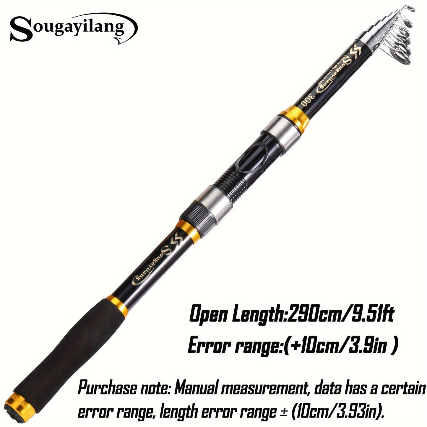 Sougayilang Telescopic Fishing Rod is a portable, durable fiberglass rod with medium action and extendable length for versatile saltwater fishing.