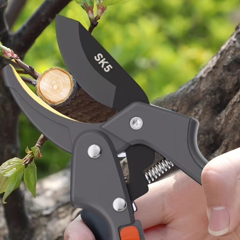 Heavy duty pruning shears designed for weakened hands, including those with arthritis, suitable for both men and women for gardening tasks.