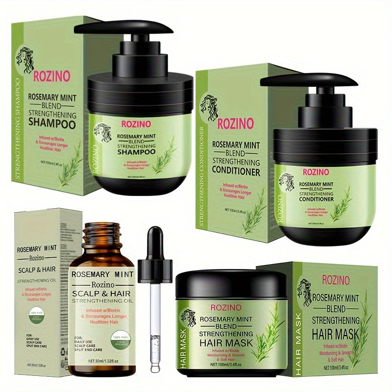 ROZINO Rosemary Hair Care Set - Unisex, Suitable for all hair types, Gentle clean, Valentine's Day Limited Edition