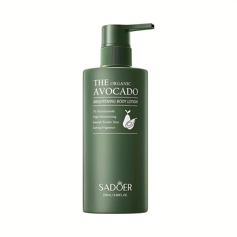 Avocado Hydrating Body Lotion, 250ml - Deeply moisturizes dry skin, smooths and firms delicate skin, absorbs quickly, non-greasy formula with Niacinamide for winter and autumn.