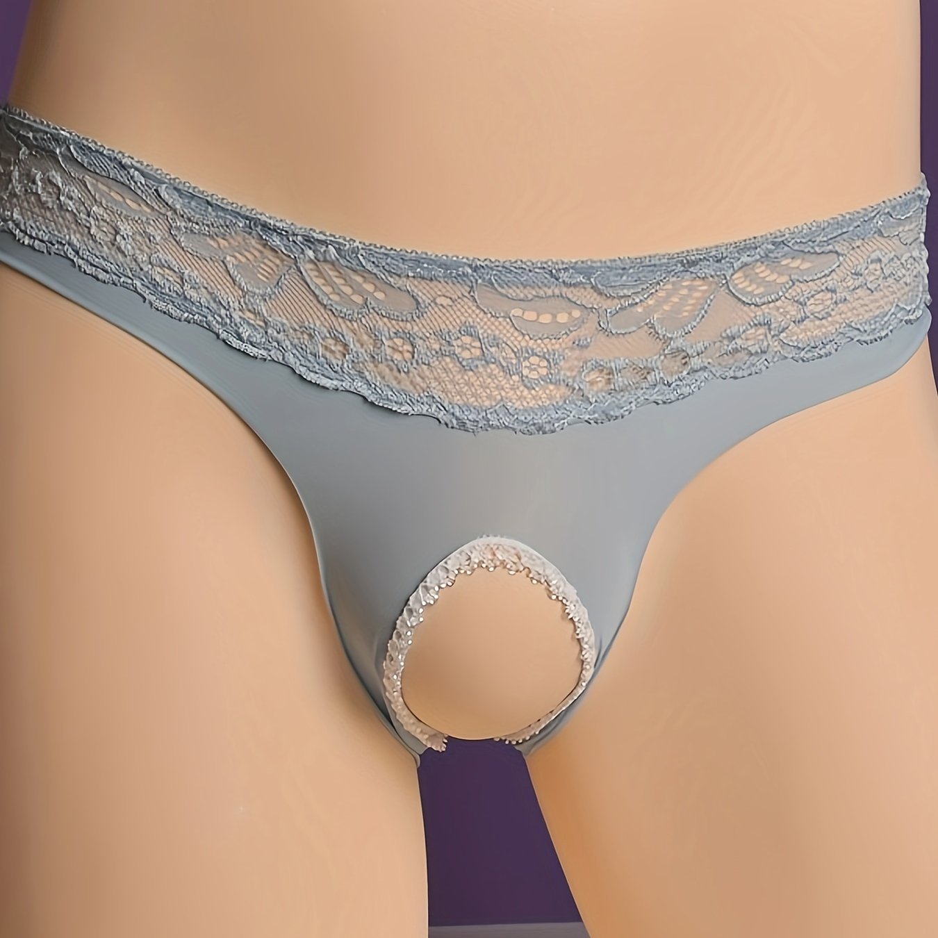 Seductive lace-out triangle underwear for women, XS-S, can be worn without removing.