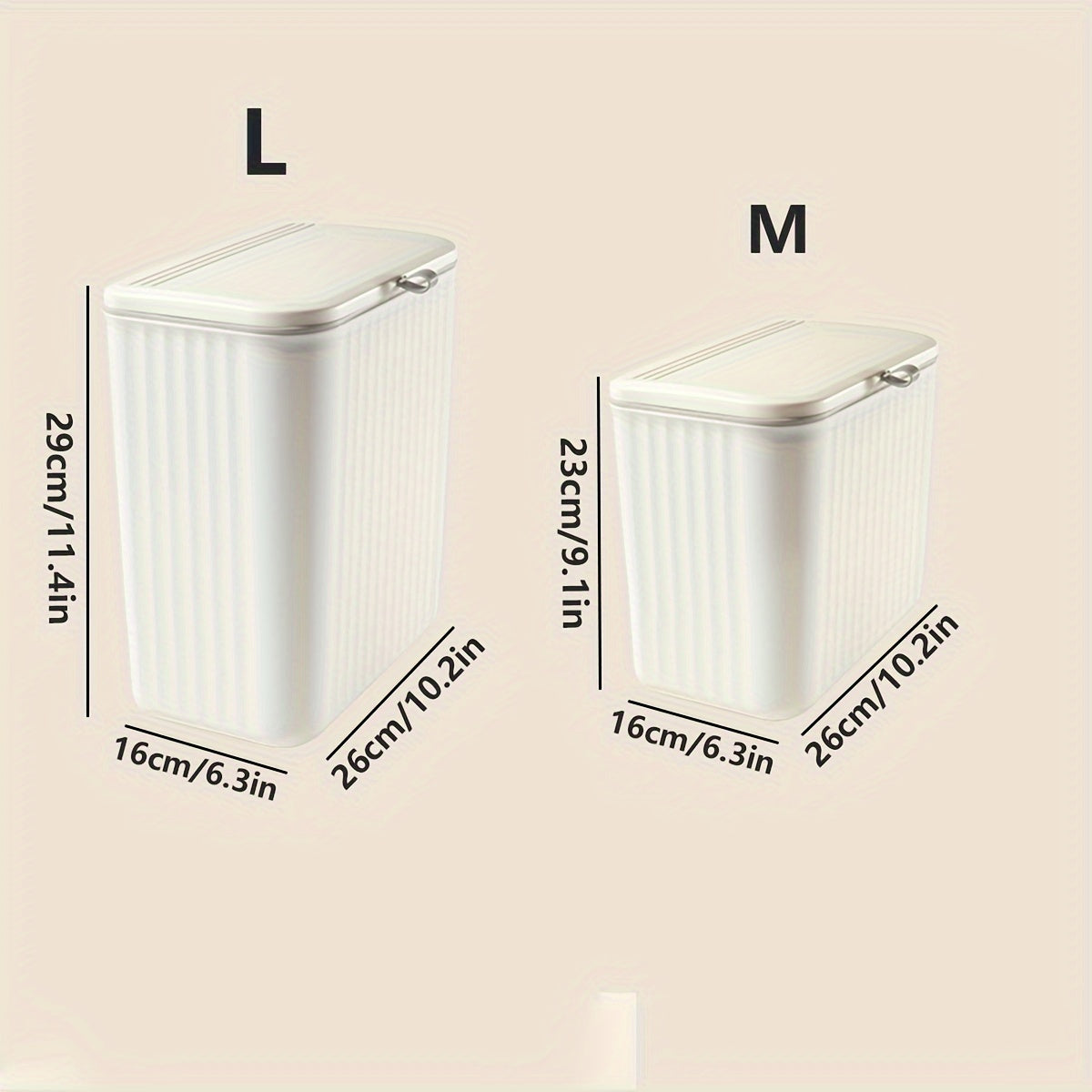 1pc Plastic wall-mounted trash bin with toilet paper storage, space-saving square design, easy installation, no electricity.