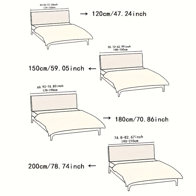 1 piece Corn Velvet Stretch Headboard Cover, non-slip, all-inclusive, dustproof, furniture protector for bedroom and guest room decor.