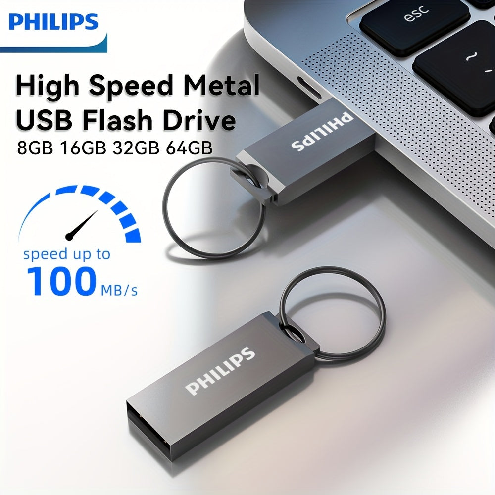 Top Brand high-speed metal USB 2.0 flash drive with retractable thumb design, available in 8GB, 16GB, 32GB, and 64GB sizes. Shockproof and antimagnetic storage device with keyring for data