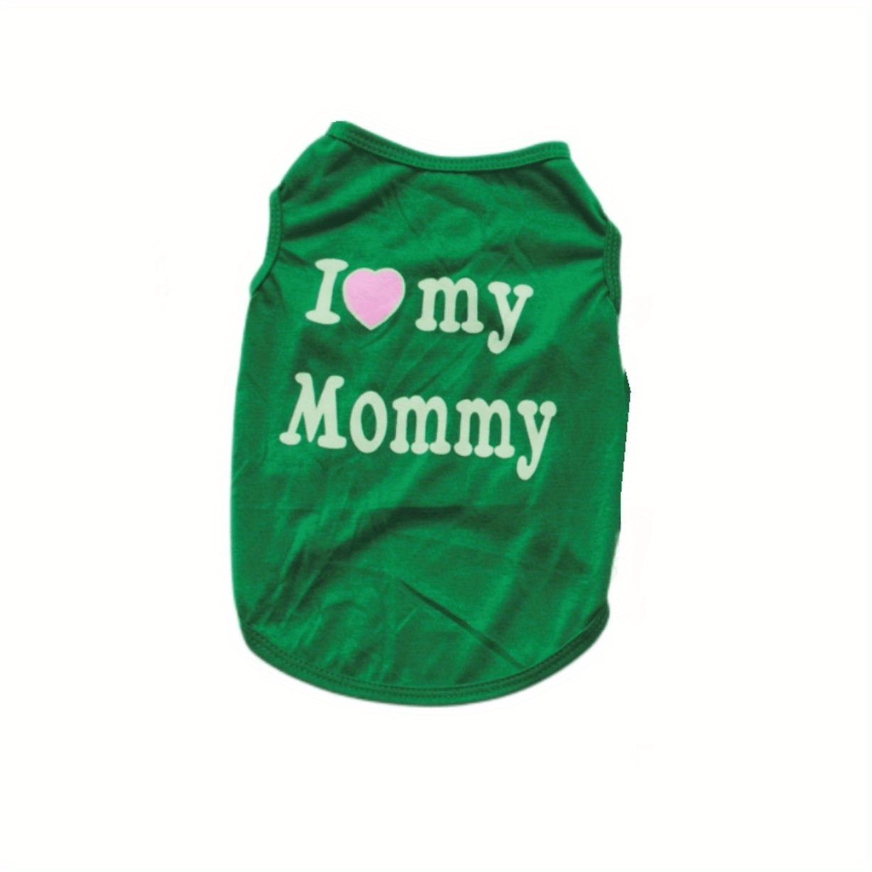 Cute 'I Love My Daddy/Mommy' graphic pet vest for summer parties, suitable for dogs and cats.