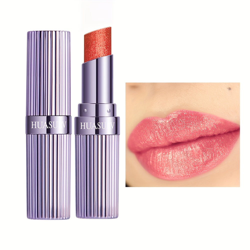 Shimmer Moisturizing Lipstick with Long-Lasting Glitter, Non-Stick Cup, Hydrating, Vibrant Shades - Perfect Mother's Day Gift for Music Festival.