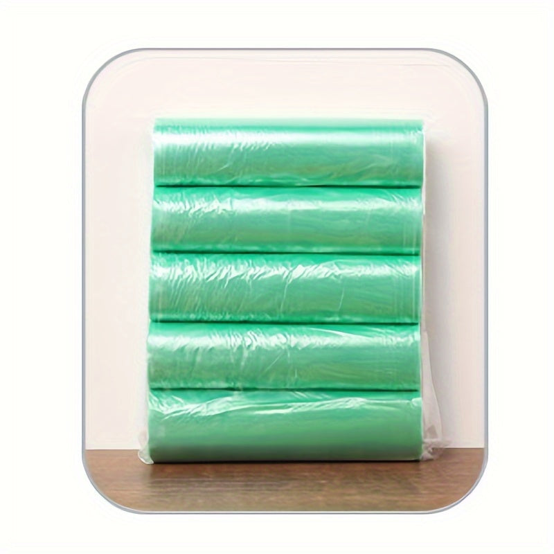 75 pieces of disposable garbage bags in 5 rolls, designed for easy use at home, kitchen, office or restaurant. Ideal for roll-on flat diaper disposal.