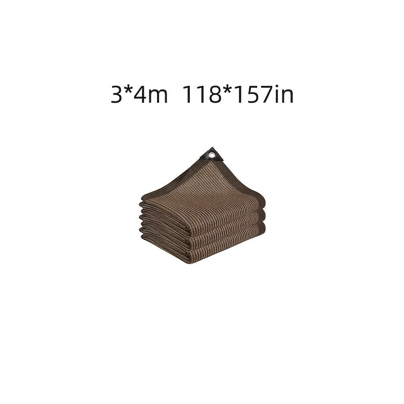 Brown HDPE Shade Sail provides 95% sun block for outdoor spaces, heat resistant with UV protection.