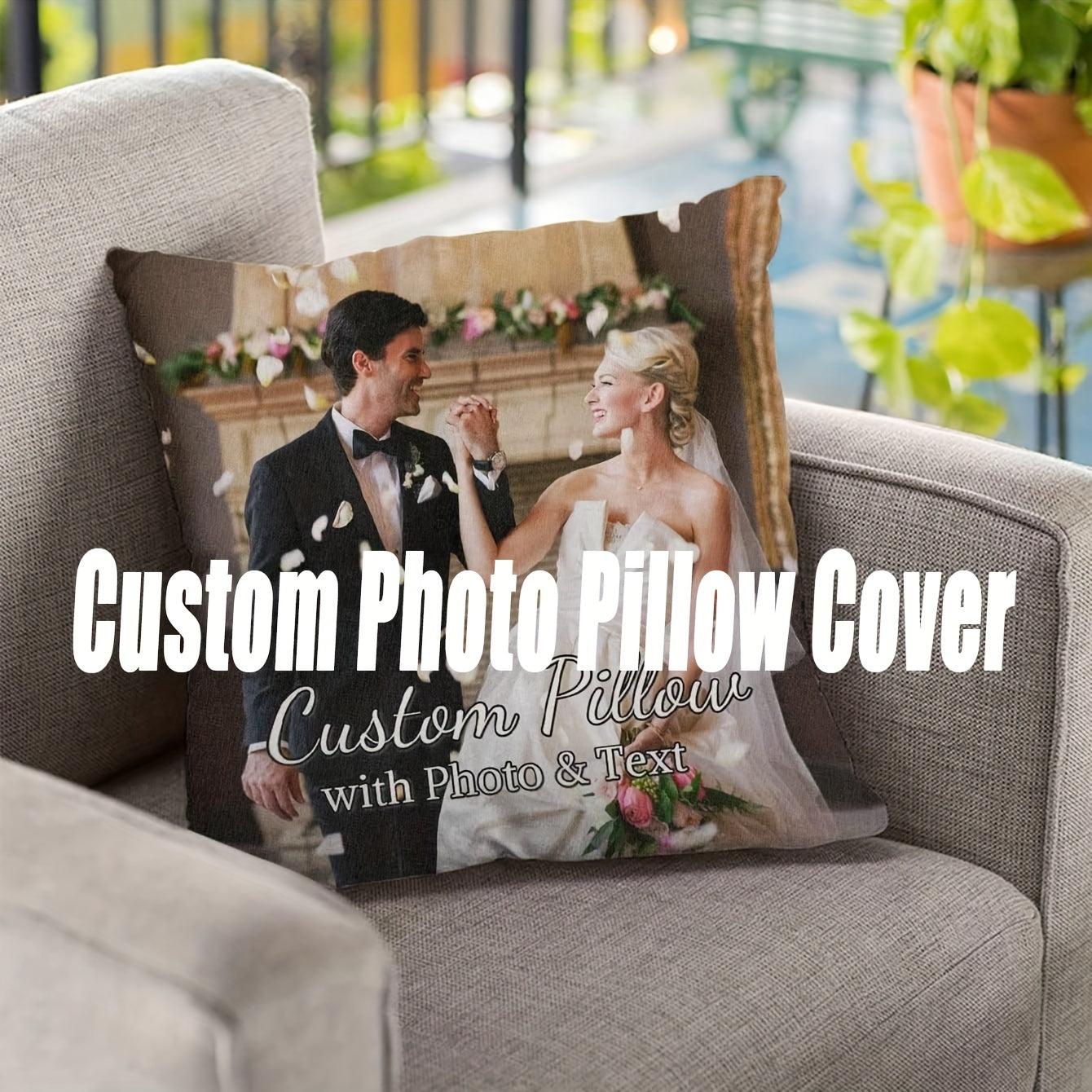 Get your hands on this custom photo pillowcase measuring 45.72x45.72cm made of soft polyester material. With a single-sided print, it is perfect for adding a personal touch to your home decor or as a thoughtful gift for Valentine's Day, Christmas, or