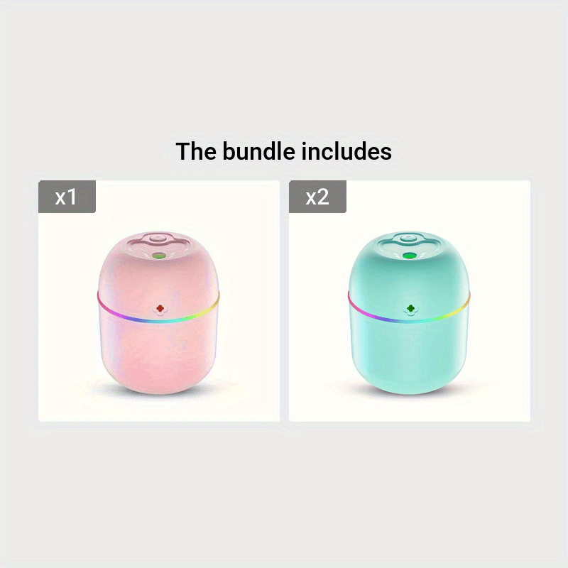 USB-powered aromatherapy humidifier with night light - ideal for bedroom, office, and car ambiance.