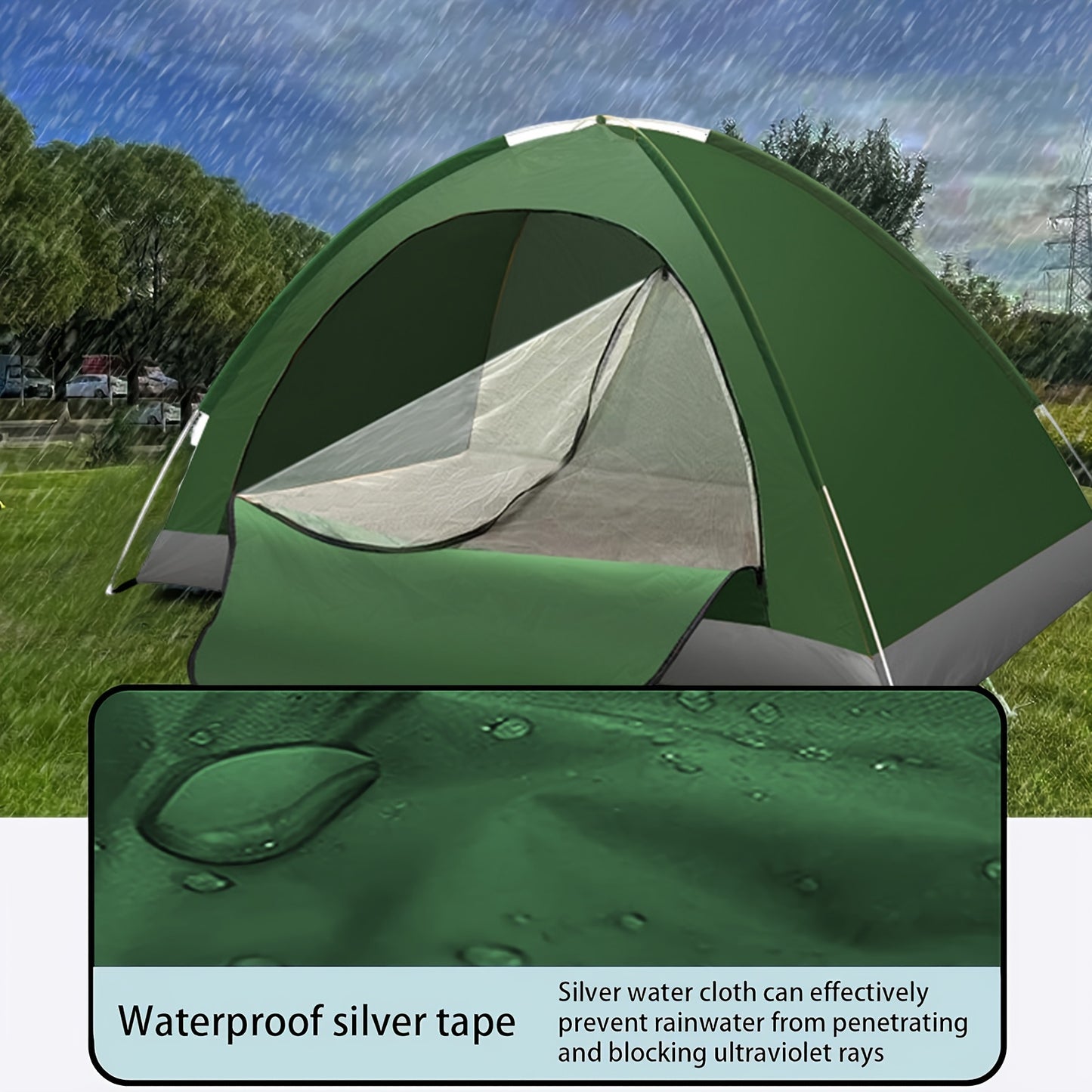 Portable waterproof camping tent perfect for hiking and backpacking.