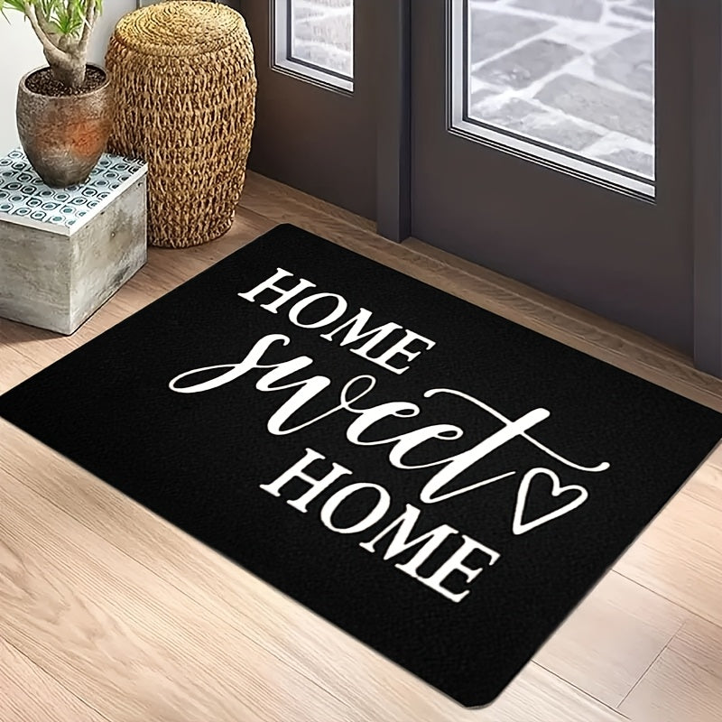 Add a welcoming touch to your home with our charming "Home Sweet Home" doormat! This high-quality mat is non-slip, waterproof, and machine washable, making it perfect for high traffic areas. Its dirt-resistant design makes it ideal for both indoor and